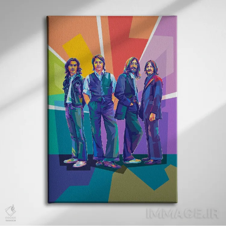 تابلو دکوراتیو روزهای قدیمی بیتلز اثر دایات بانگای - نمای روبهرو روی دیوار