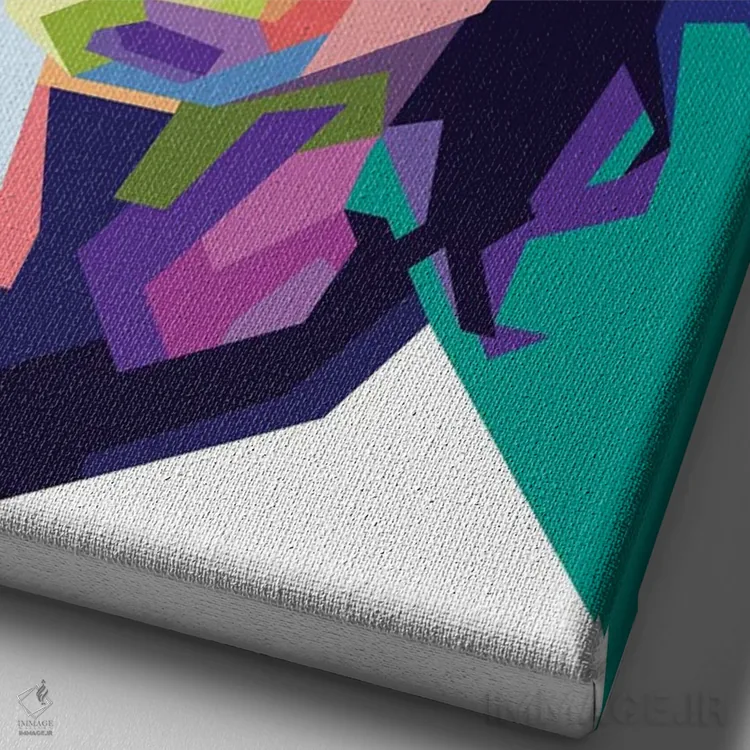 تابلو دکوراتیو جان لنون ۲ اثر دایات بانگای - نمای نزدیک بافت بوم