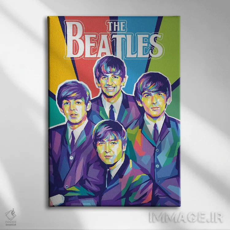 تابلو دکوراتیو بیتلز ۱ اثر دایات بانگای - نمای روبهرو روی دیوار