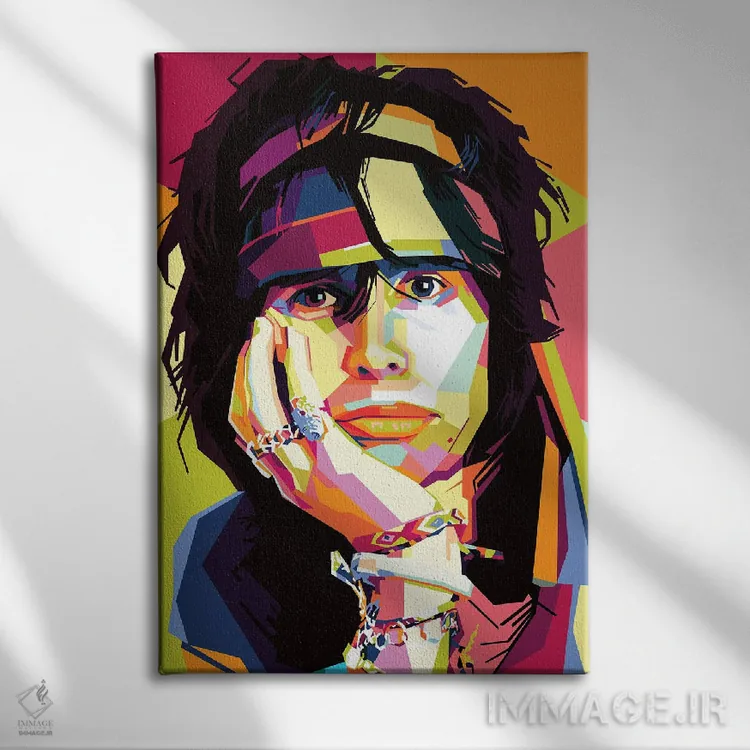 تابلو دکوراتیو استیون تایلر ۱ اثر دایات بانگای - نمای روبهرو روی دیوار