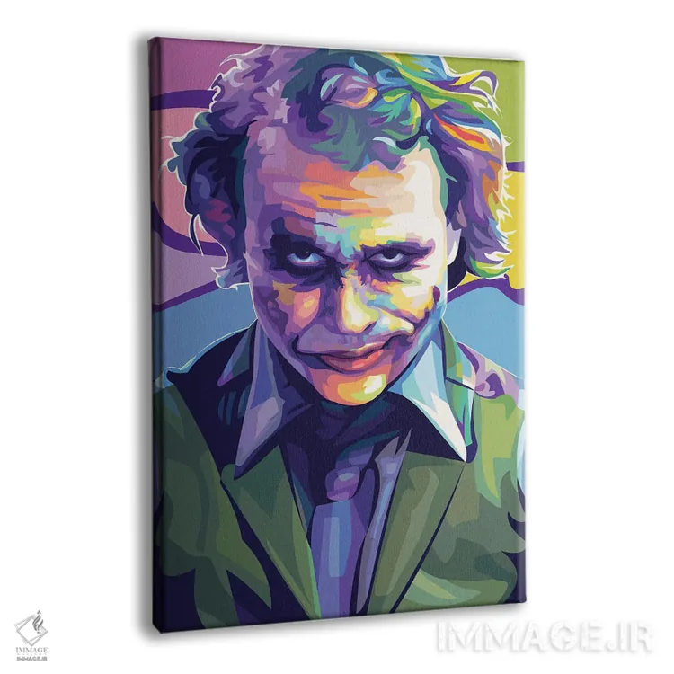 تابلو دکوراتیو هیث لجر در نقش جوکر اثر دایات بانگای - نمای پرسپکتیو محصول