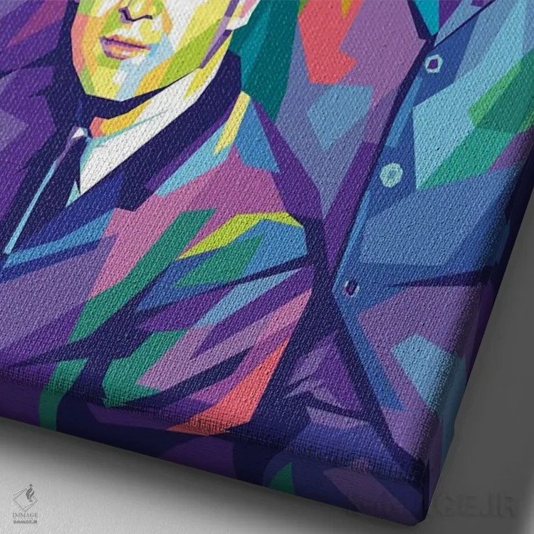 تابلو دکوراتیو بیتلز ۱ اثر دایات بانگای - نمای نزدیک بافت بوم