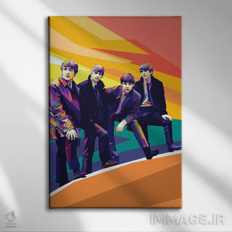 تابلو دکوراتیو بیتلز ۳ اثر دایات بانگای - نمای روبهرو روی دیوار