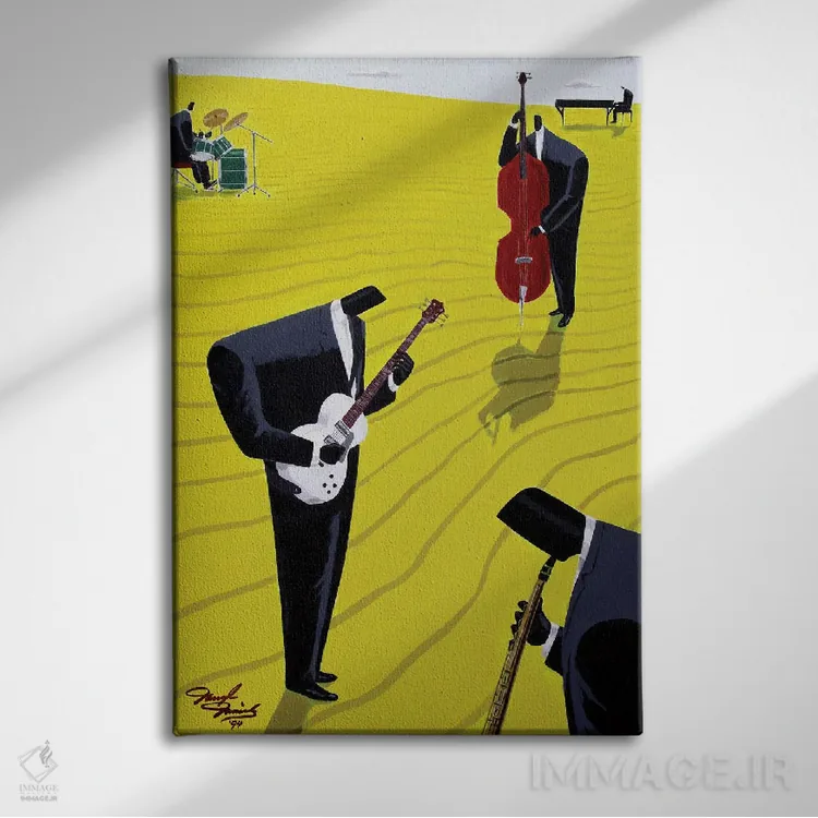 تابلو دکوراتیو سرزمین صدا اثر دارل دنیلز - نمای روبهرو روی دیوار