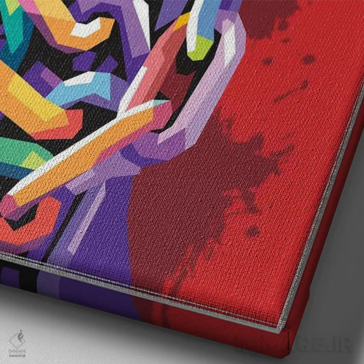 تابلو دکوراتیو ما پیروز خواهیم شد اثر دایات بانگای - نمای نزدیک بافت بوم