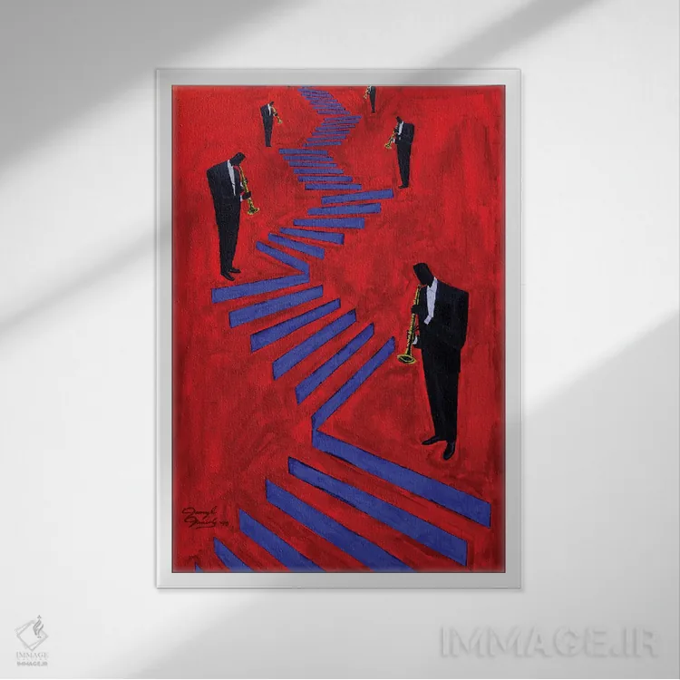 تابلو دکوراتیو عروج اثر دارل دنیلز - نمای قابدار سفید