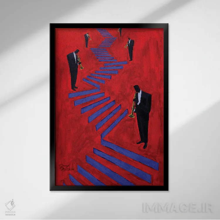 تابلو دکوراتیو عروج اثر دارل دنیلز - نمای قابدار مشکی