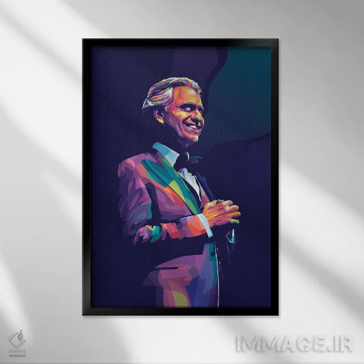 تابلو دکوراتیو آندره آ بوچلی اثر دایات بانگای - نمای قابدار مشکی