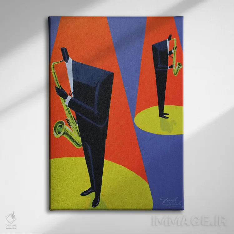 تابلو دکوراتیو نت های سبک اثر دارل دنیلز - نمای روبهرو روی دیوار