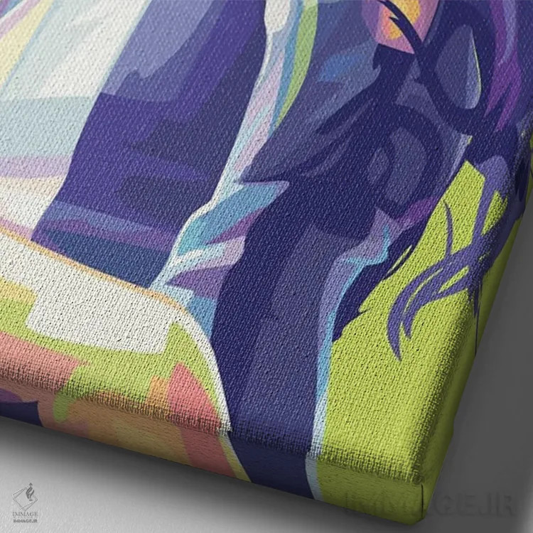 تابلو دکوراتیو ایمی واینهاوس اثر دایات بانگای - نمای نزدیک بافت بوم