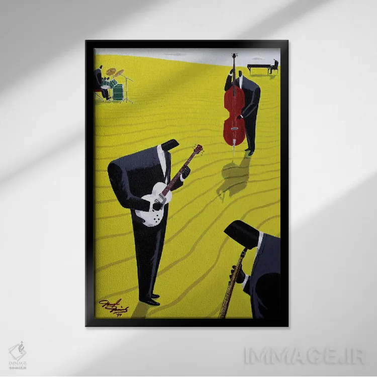 تابلو دکوراتیو سرزمین صدا اثر دارل دنیلز - نمای قابدار مشکی