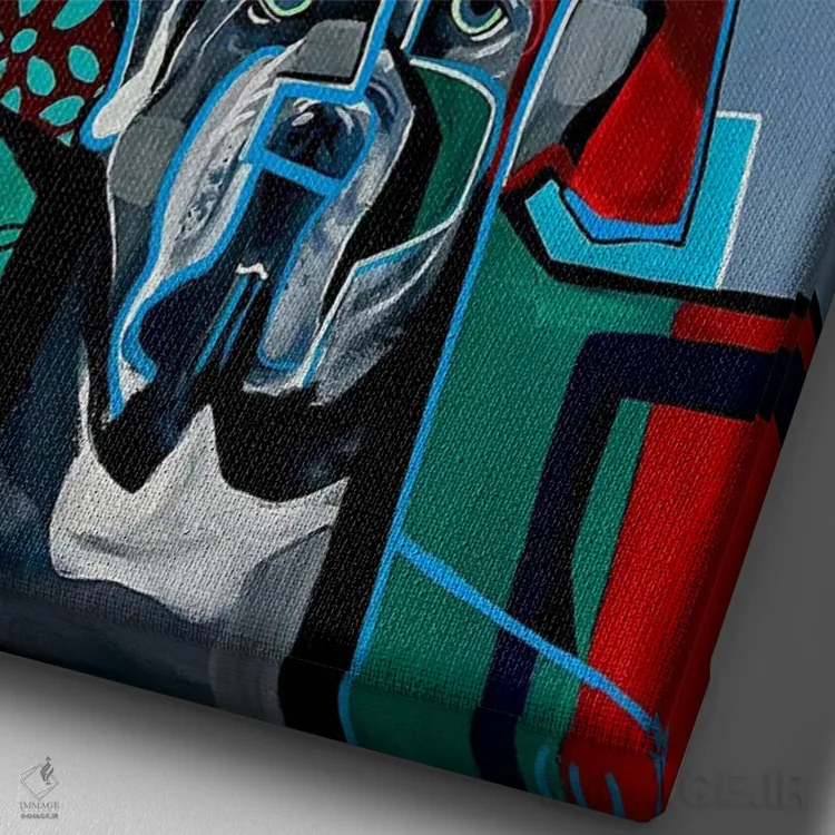 تابلو کلاسیک دو برابر با یک اثر دیلان گیل - نمای نزدیک بافت بوم