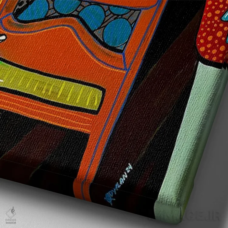 تابلو کلاسیک شهود اثر دیلان گیل - نمای نزدیک بافت بوم