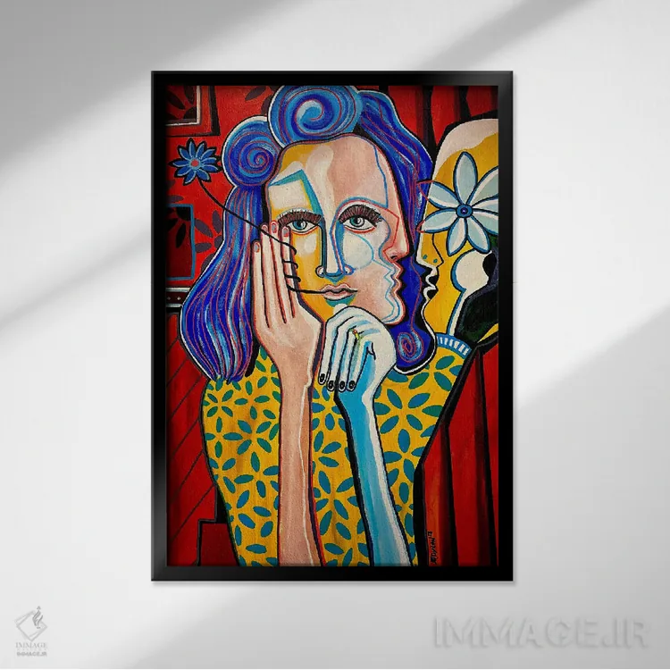 تابلو کلاسیک شایعات طنین انداز اثر دیلان گیل - نمای قابدار مشکی