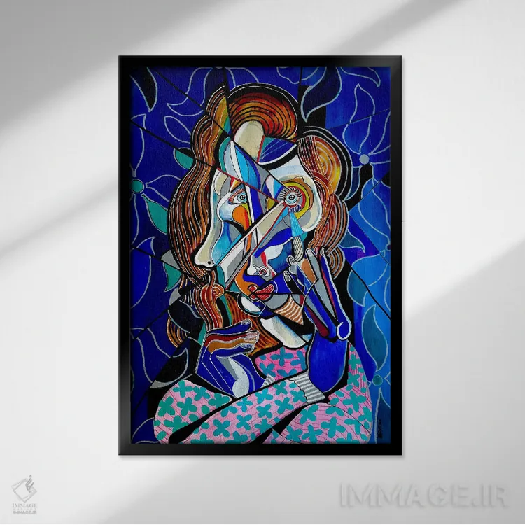 تابلو کلاسیک زن مو قرمز اثر دیلان گیل - نمای قابدار مشکی