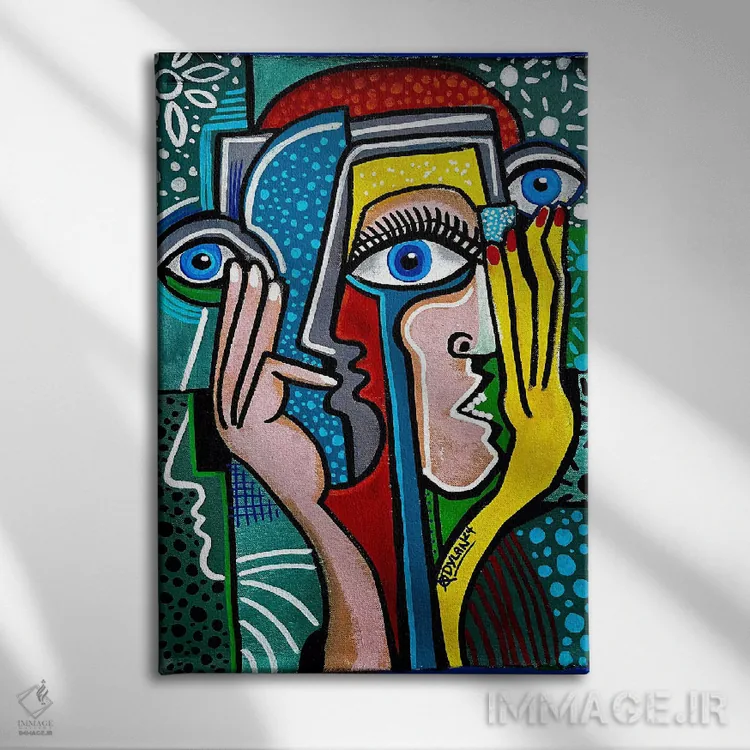 تابلو کلاسیک بخت یار دلیران است اثر دیلان گیل - نمای روبهرو روی دیوار