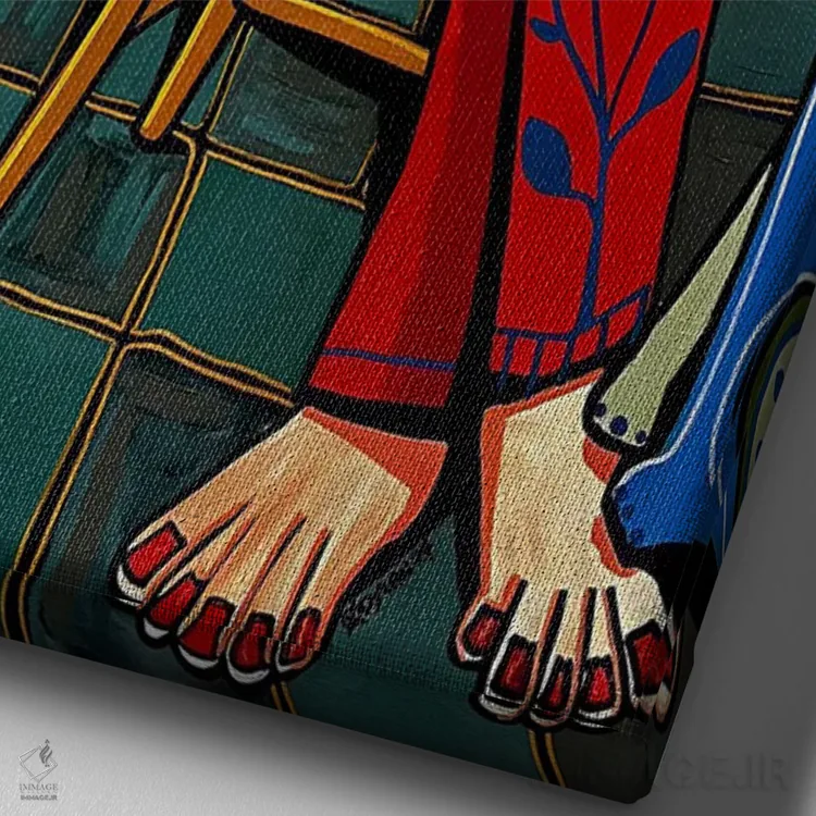 تابلو کلاسیک پژواک های دیروز اثر دیلان گیل - نمای نزدیک بافت بوم