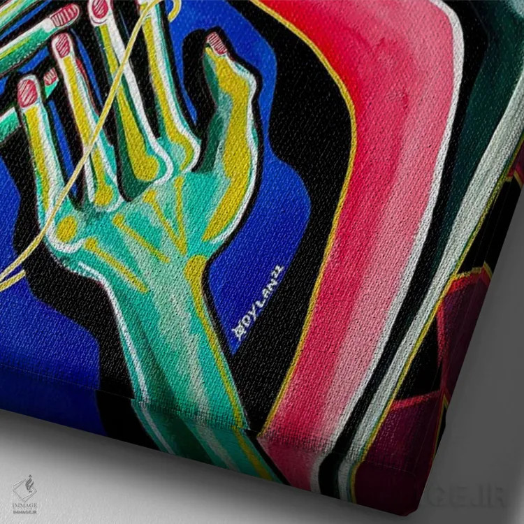 تابلو کلاسیک اندوه اثر دیلان گیل - نمای نزدیک بافت بوم