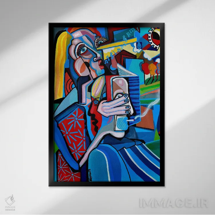 تابلو کلاسیک دنیا صحنه ای است اثر دیلان گیل - نمای قابدار مشکی