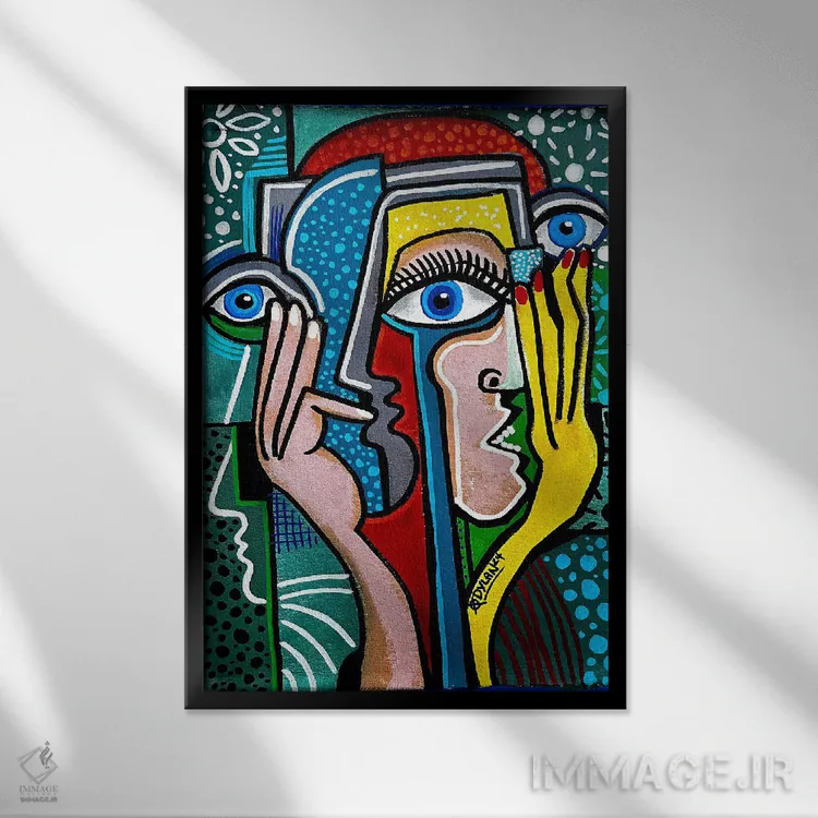 تابلو کلاسیک بخت یار دلیران است اثر دیلان گیل - نمای قابدار مشکی