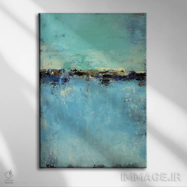 تابلو مینیمال طبیعت بی جان دریایی抽象 نهم اثر رباورهاا کریستوا - نمای روبهرو روی دیوار