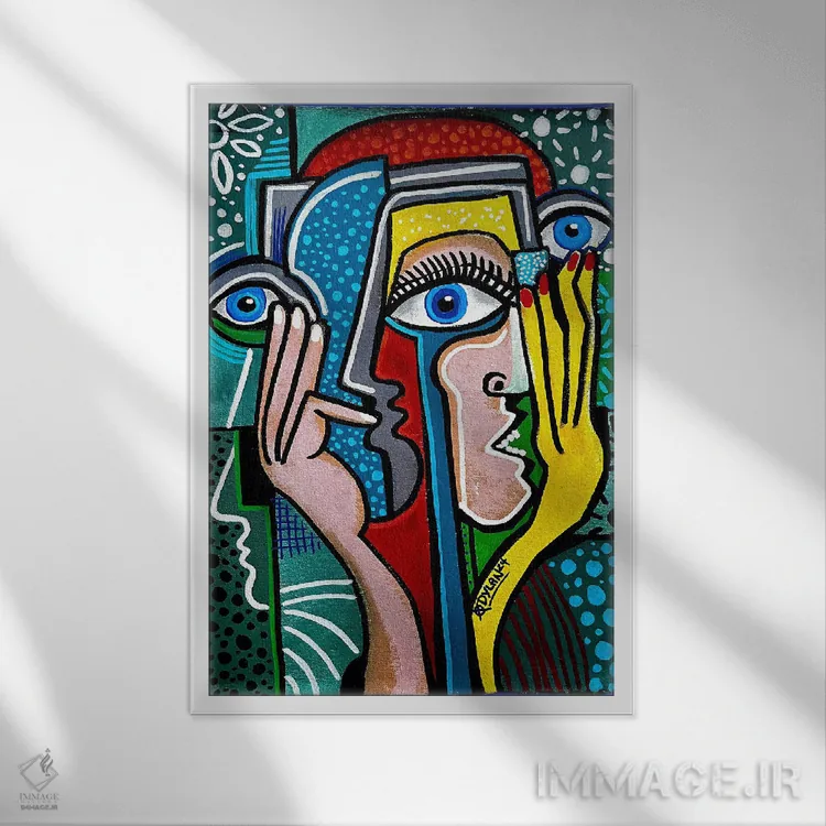 تابلو کلاسیک بخت یار دلیران است اثر دیلان گیل - نمای قابدار سفید