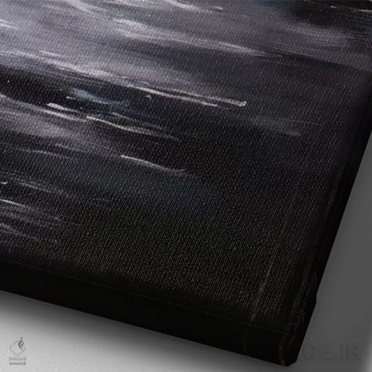 تابلو انتزاعی طبیعت بی جان دریایی抽象 یازدهم اثر رباورهاا کریستوا - نمای نزدیک بافت بوم