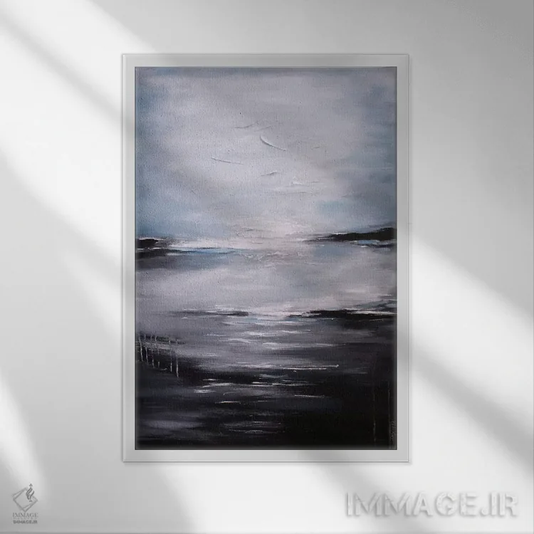 تابلو انتزاعی طبیعت بی جان دریایی抽象 یازدهم اثر رباورهاا کریستوا - نمای قابدار سفید