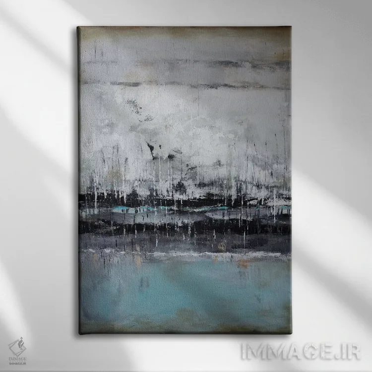 تابلو انتزاعی طبیعت بی جان دریایی抽س دوازدهم اثر رباورهاا کریستوا - نمای روبهرو روی دیوار
