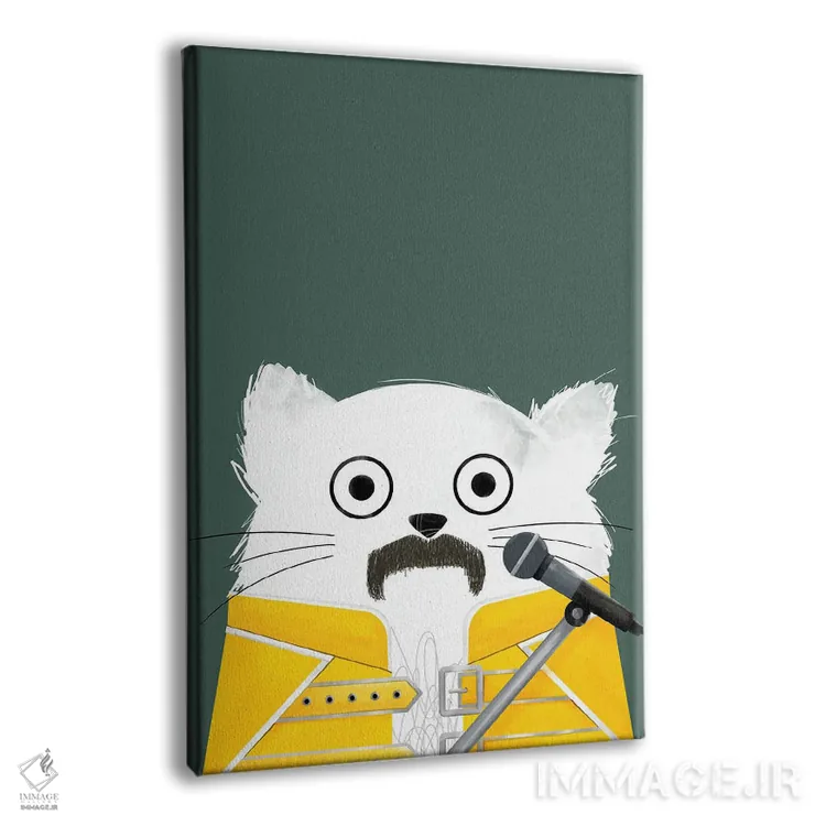 تابلو دکوراتیو گربه فردی اثر دوزال - نمای پرسپکتیو محصول