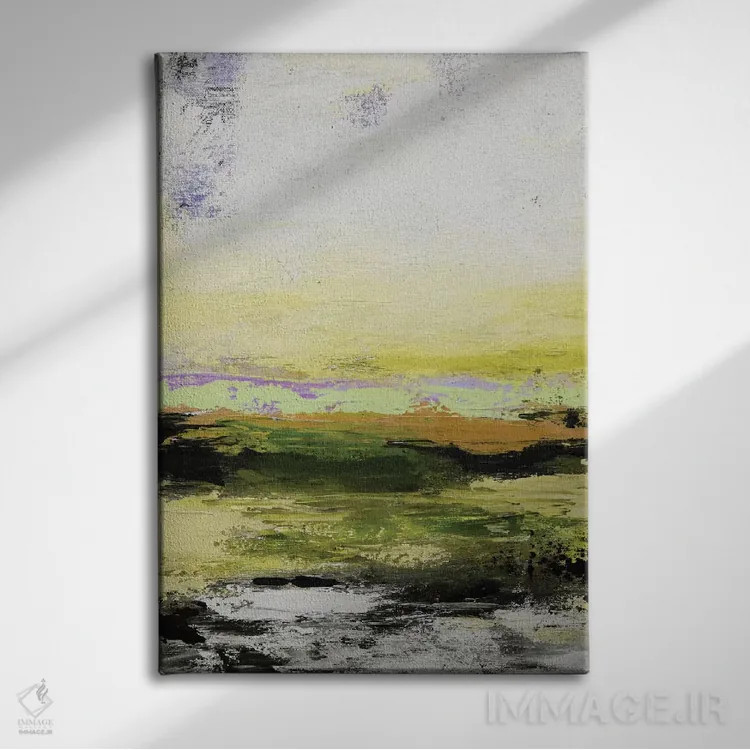 تابلو انتزاعی منظره انتزاعی چهاردهم اثر رباورهاا کریستوا - نمای روبهرو روی دیوار