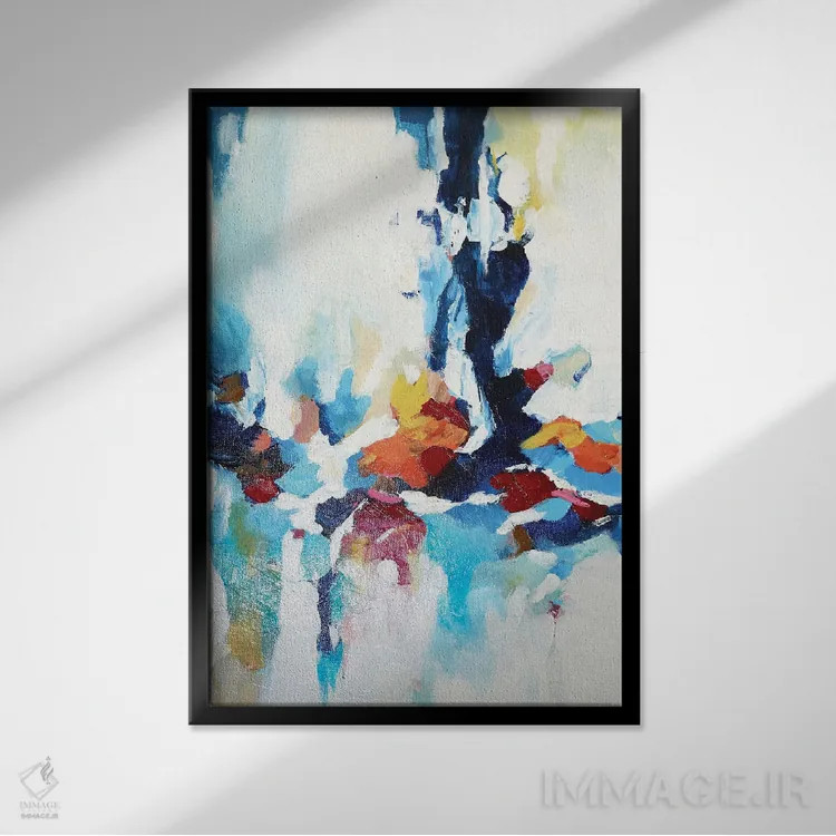 تابلو انتزاعی باغ انتزاعی هفت اثر رباورهاا کریستوا - نمای قابدار مشکی