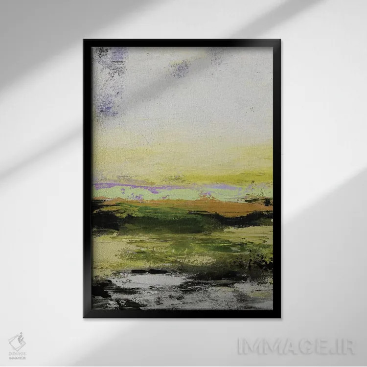 تابلو انتزاعی منظره انتزاعی چهاردهم اثر رباورهاا کریستوا - نمای قابدار مشکی