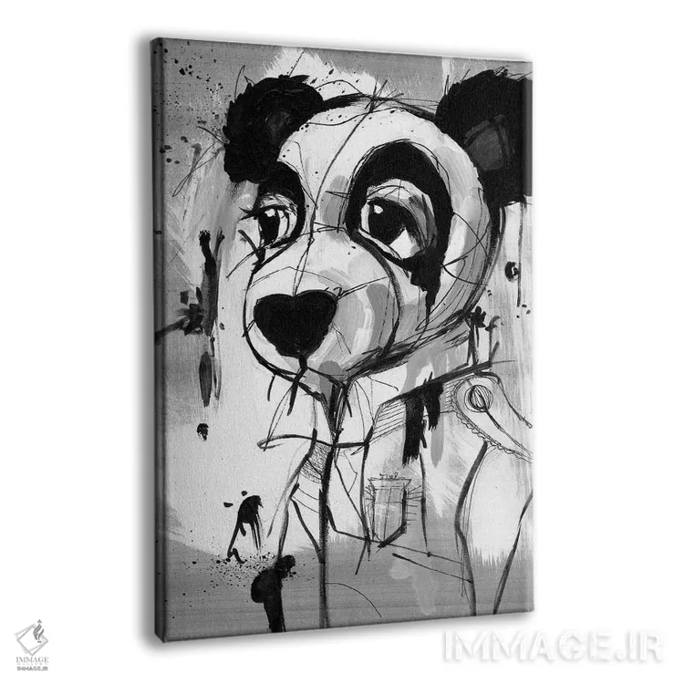 تابلو دکوراتیو دریادار پاندا اثر دوزال - نمای پرسپکتیو محصول