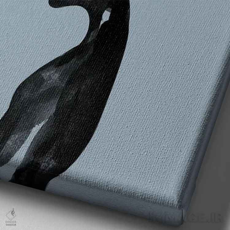 تابلو دکوراتیو دلتنگ خانه دو اثر دوزال - نمای نزدیک بافت بوم