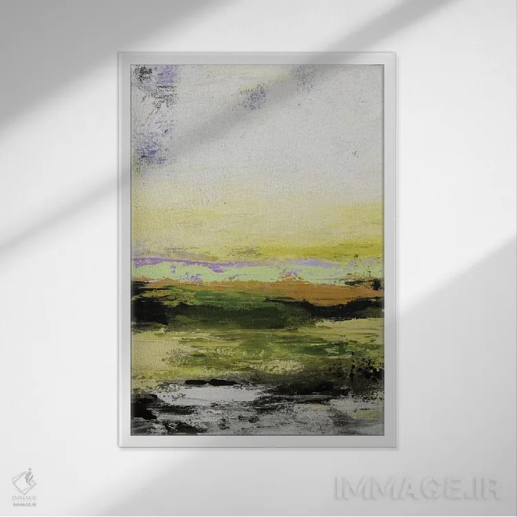 تابلو انتزاعی منظره انتزاعی چهاردهم اثر رباورهاا کریستوا - نمای قابدار سفید