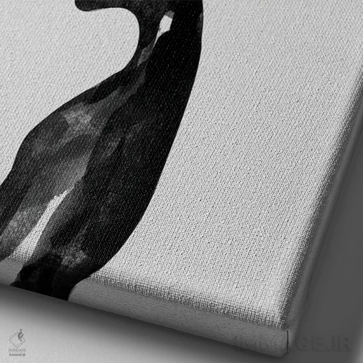 تابلو دکوراتیو دلتنگ خانه اثر دوزال - نمای نزدیک بافت بوم