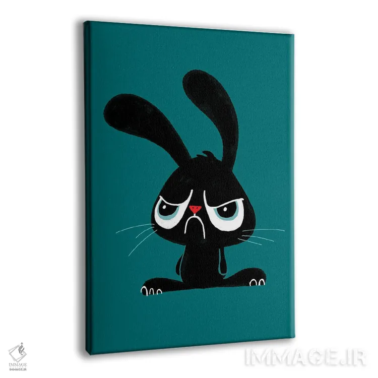 تابلو دکوراتیو خرگوش بانمک اخمو اثر دوزال - نمای پرسپکتیو محصول