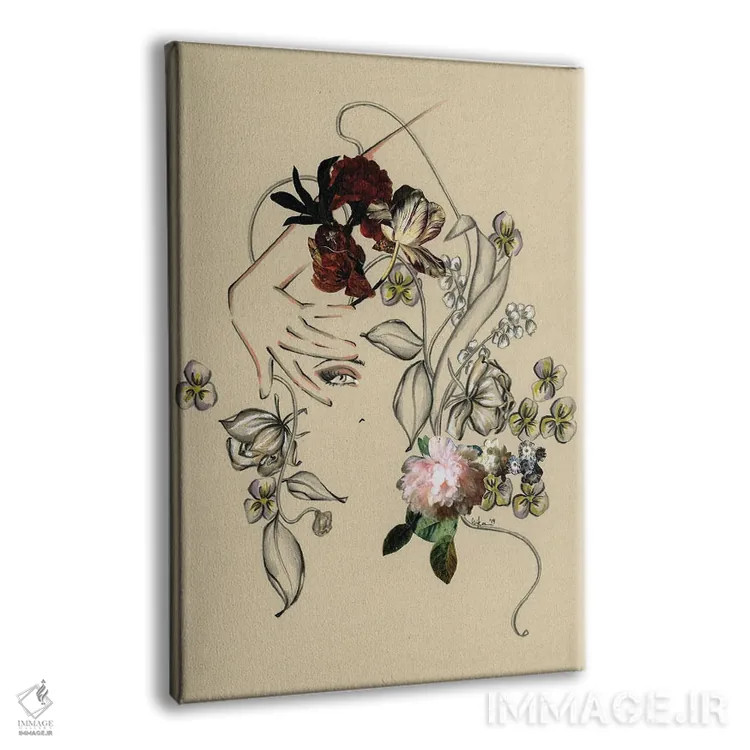 تابلو دکوراتیو پرتره گل ها I اثر الی عظیزیان - نمای پرسپکتیو محصول