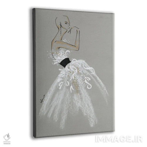 تابلو دکوراتیو مجموعه بهار و تابستان ۲۰۲۰ الکساندر مک کویین اثر الی عظیزیان - نمای پرسپکتیو محصول