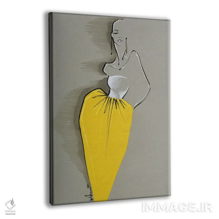 تابلو دکوراتیو ژیوانشی آماده پوشیدن اثر الی عظیزیان - نمای پرسپکتیو محصول