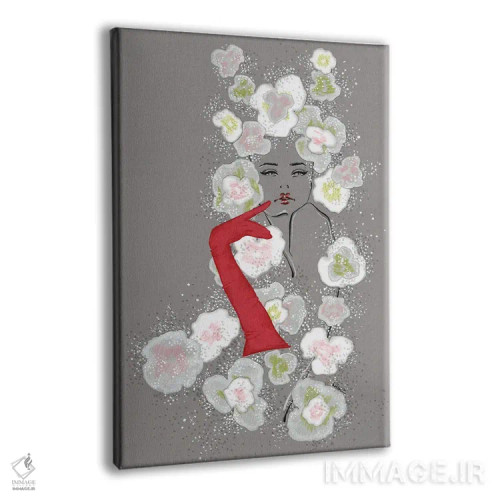 تابلو دکوراتیو گل های والنتینو هوت کوتور اثر الی عظیزیان - نمای پرسپکتیو محصول