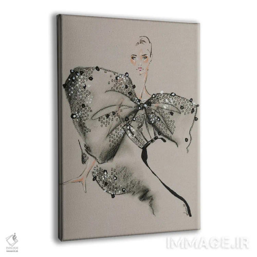 تابلو دکوراتیو ژیوانشی هوت کوتور III اثر الی عظیزیان - نمای پرسپکتیو محصول