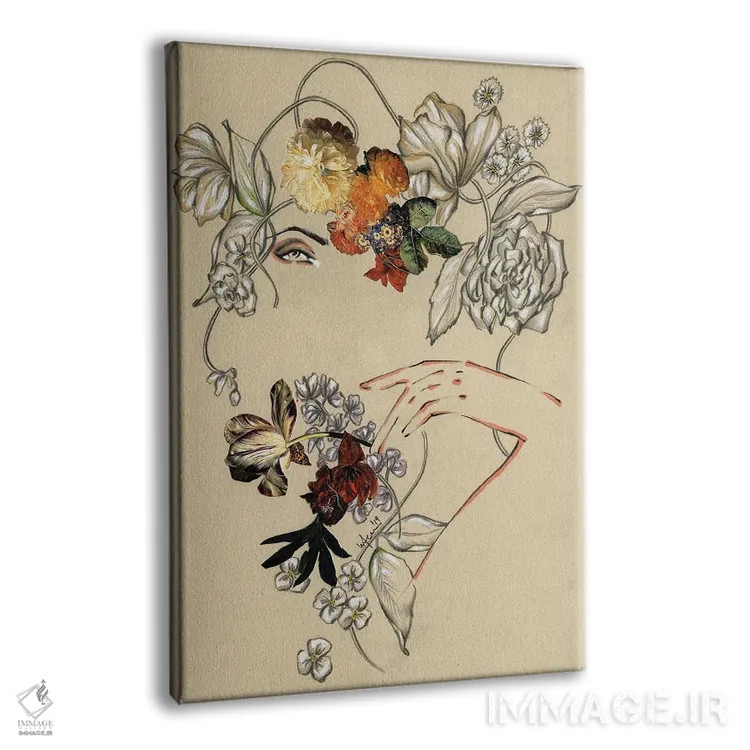 تابلو دکوراتیو پرتره گل ها III اثر الی عظیزیان - نمای پرسپکتیو محصول