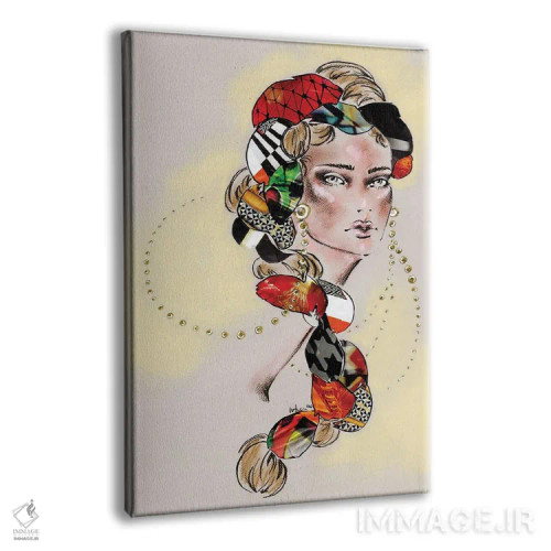 تابلو دکوراتیو بافته شده اثر الی عظیزیان - نمای پرسپکتیو محصول