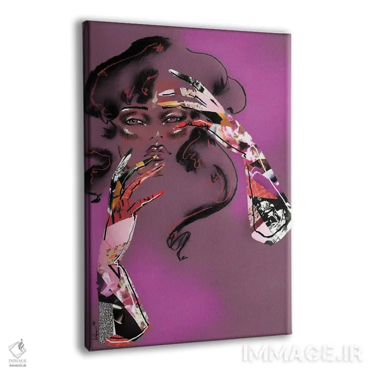 تابلو دکوراتیو صورتت را لمس نکن اثر الی عظیزیان - نمای پرسپکتیو محصول