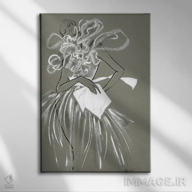 تابلو دکوراتیو کوتور جدید IV اثر الی عظیزیان - نمای روبهرو روی دیوار