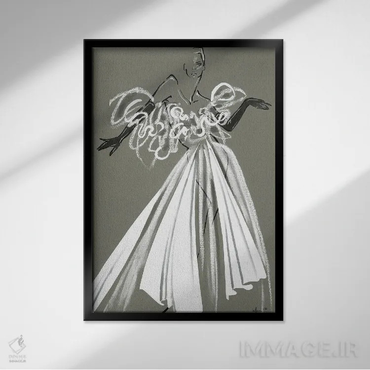 تابلو دکوراتیو کوتور جدید III اثر الی عظیزیان - نمای قابدار مشکی