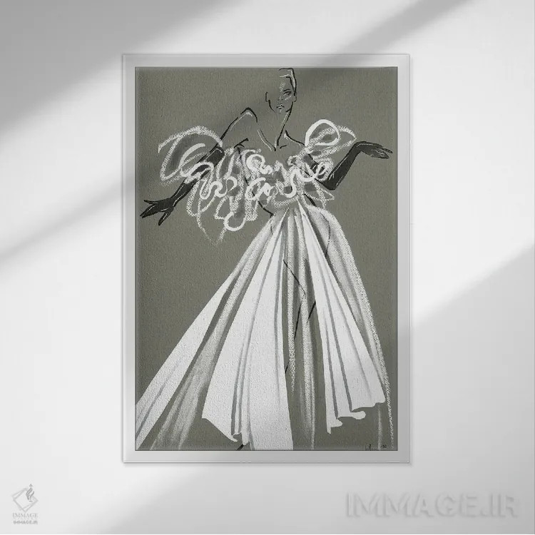 تابلو دکوراتیو کوتور جدید III اثر الی عظیزیان - نمای قابدار سفید