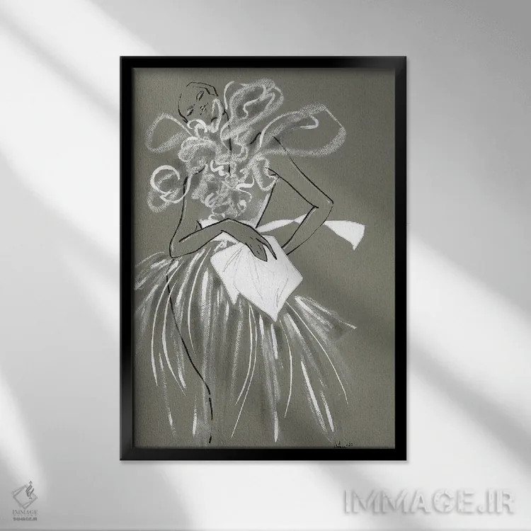 تابلو دکوراتیو کوتور جدید IV اثر الی عظیزیان - نمای قابدار مشکی